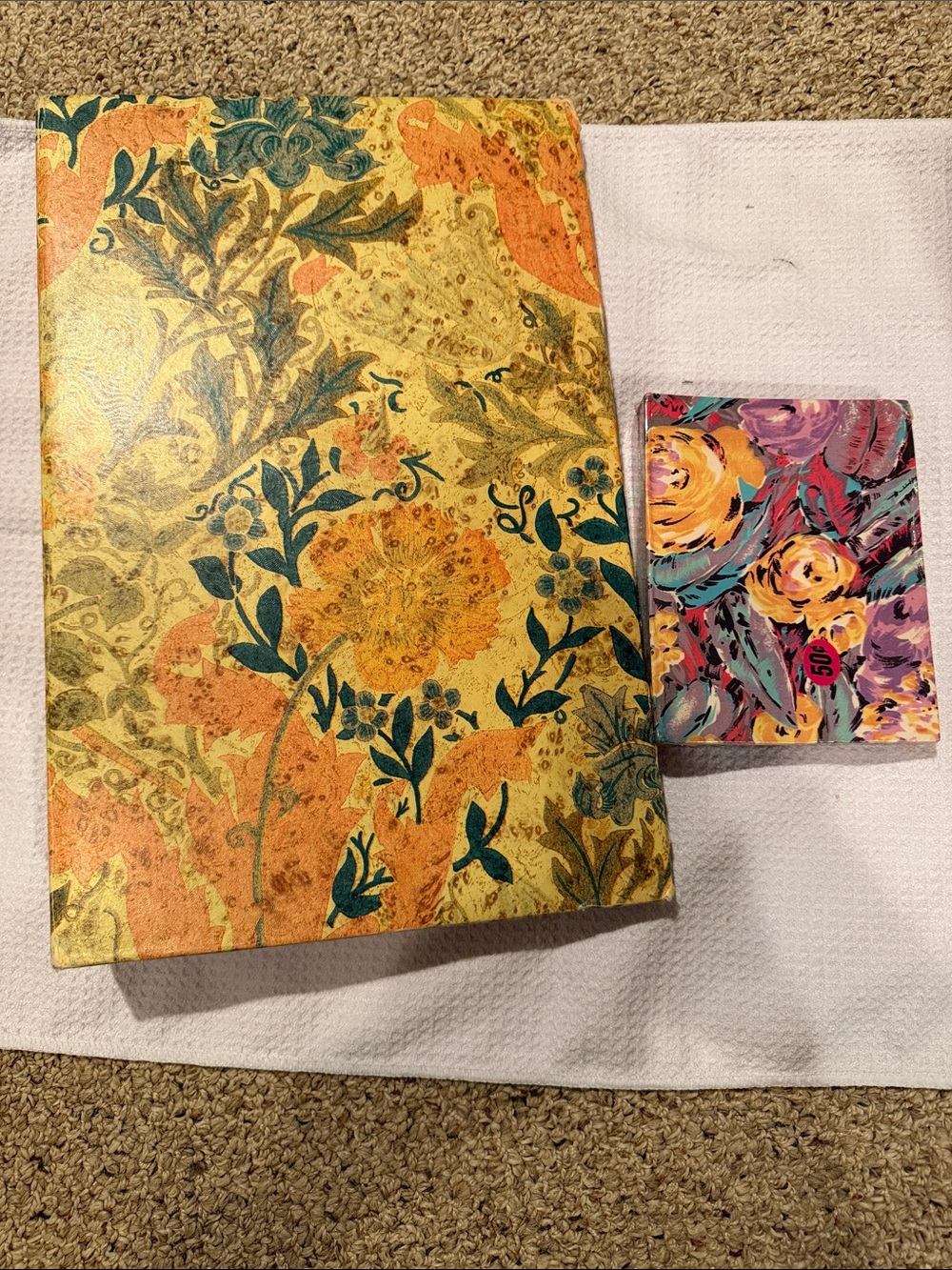 Floral Pattern Hardcover Photo Album with Miniature Photo Album